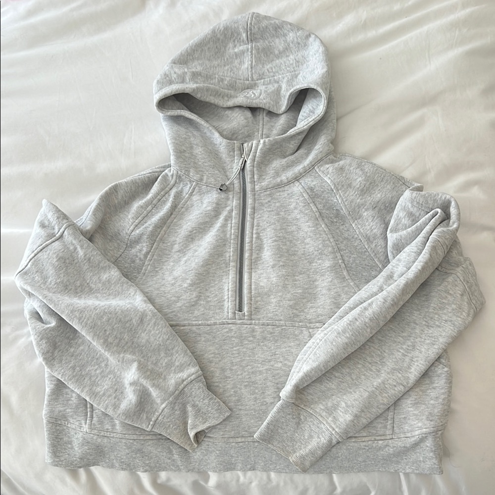 Lululemon Scuba Oversized Half-Zip Hoodie Heathered Core Ultra Lighy Grey - M/L